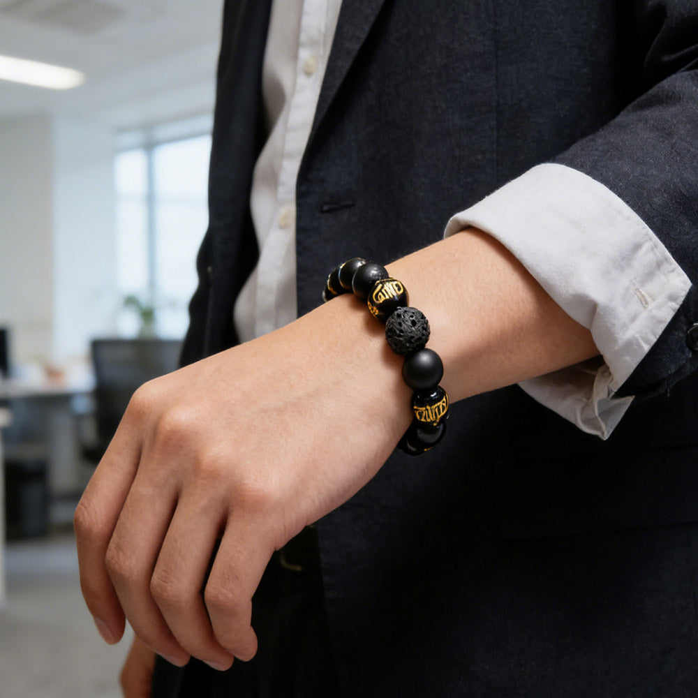 mens black bead bracelet,
mens bracelet black,
black mens bracelet,
black bracelet mens,
men black bracelet